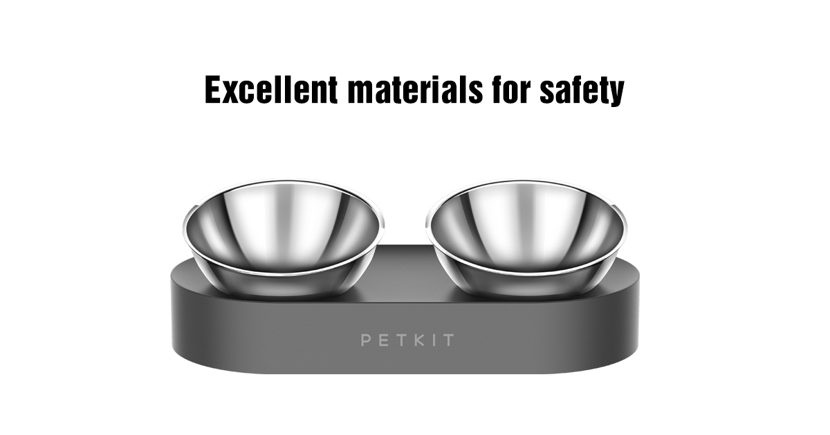 PETKIT FRESH NANO- 15° Adjustable Feeding Metal Dual Bowl