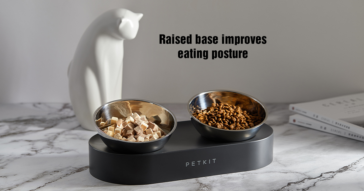 PETKIT FRESH NANO- 15° Adjustable Feeding Metal Dual Bowl
