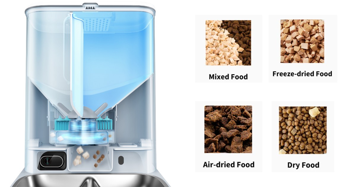 PETKIT YumShare Dual-hopper Automatic Pet Feeder with Camera